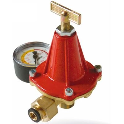 UNIVERSALE Regolatore Pressione Gas 12 Kg Con Manometro E Portagomma UNIVERSALE Regolatore Pressione Gas 12 Kg Con Manometro E Portagomma