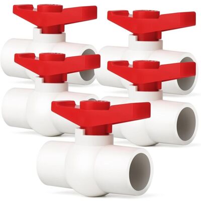 DPZO 5 Valvole A Sfera In Pvc Da 32 Mm Di Diametro Esterno Con Maniglia Liscia, Adatte Per Il Controllo Del Flusso D'Acqua (valvola A Sfera In Pvc Bianca Con Diametro Esterno Di 32 Mm E Maniglia Liscia Per DPZO 5 Valvole A Sfera In Pvc Da 32 Mm Di Diametro Esterno Con Maniglia Liscia, Adatte Per Il Controllo Del Flusso D'Acqua (valvola A Sfera In Pvc Bianca Con Diametro Esterno Di 32 Mm E Maniglia Liscia Per