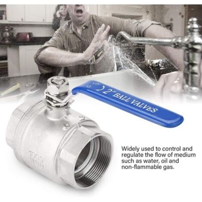 ULISEM Valvola A Sfera Femmina A Passaggio Totale In Acciaio Inox 304, 2" Dn50, 1000 Wog ULISEM Valvola A Sfera Femmina A Passaggio Totale In Acciaio Inox 304, 2" Dn50, 1000 Wog