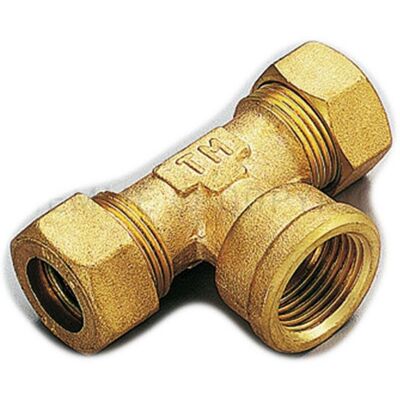 TIEMME Raccordo A T Femmina Con Tenuta O-ring Per Tubo Rame Modello 1300 1/2 Ø14 TIEMME Raccordo A T Femmina Con Tenuta O-ring Per Tubo Rame Modello 1300 1/2 Ø14