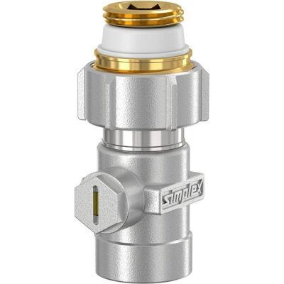 SIMPLEX Flamco Rubinetto A Sfera Singolo Excl. Passaggio Compl. D1/ig G3/4i X Rp1/2 Ottone Nichelato Con Nipplo, F10022 SIMPLEX Flamco Rubinetto A Sfera Singolo Excl. Passaggio Compl. D1/ig G3/4i X Rp1/2 Ottone Nichelato Con Nipplo, F10022