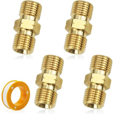Neptune Pezzi Raccordi Per Tubi Del Gas In Ottone Da 1/4 Di Pollice, Adattatore Per Raccordi Per Gas Propano, Doppio Maschio Da 1/4 Di Pollice, Connettore Per Raccordi Del Gas, Idraulica, Aria Condizionata E Neptune Pezzi Raccordi Per Tubi Del Gas In Ottone Da 1/4 Di Pollice, Adattatore Per Raccordi Per Gas Propano, Doppio Maschio Da 1/4 Di Pollice, Connettore Per Raccordi Del Gas, Idraulica, Aria Condizionata E