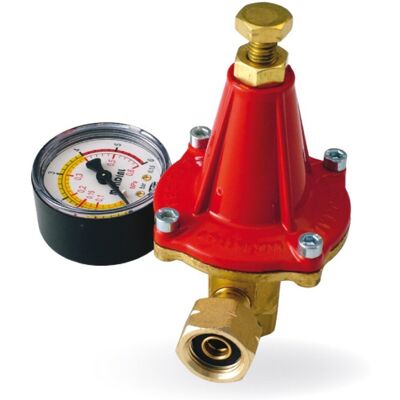 UNIVERSALE Regolatore Taratura Regolabile Otz Alta Pressione 25kg/h Con Manometro UNIVERSALE Regolatore Taratura Regolabile Otz Alta Pressione 25kg/h Con Manometro