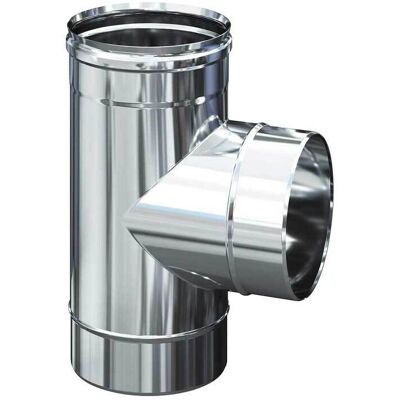 VDS Tee Inox F/m/m 90° Monoparete Ø180 Mm VDS Tee Inox F/m/m 90° Monoparete Ø180 Mm