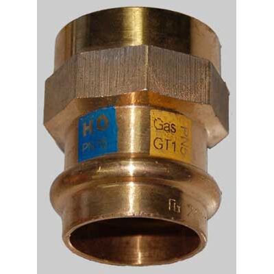 Made in Italy Raccordo Bronzo Diritto Femmina A Pressare - 28 X 1"" Made in Italy Raccordo Bronzo Diritto Femmina A Pressare - 28 X 1""