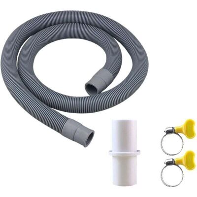 LIIYIELA Prolunga Per Tubo Di Scarico Della Lavatrice, Tubo Per Lavastoviglie, Kit Universale Per Tubo Di Scarico Con 1 Raccordo E 2 Fascette Stringitubo (1 M) LIIYIELA Prolunga Per Tubo Di Scarico Della Lavatrice, Tubo Per Lavastoviglie, Kit Universale Per Tubo Di Scarico Con 1 Raccordo E 2 Fascette Stringitubo (1 M)