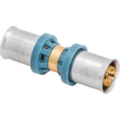 UNIDELTA Raccordo Diritto Doppio A Pressare Per Tubo Multistrato Ø40 X Ø40 UNIDELTA Raccordo Diritto Doppio A Pressare Per Tubo Multistrato Ø40 X Ø40