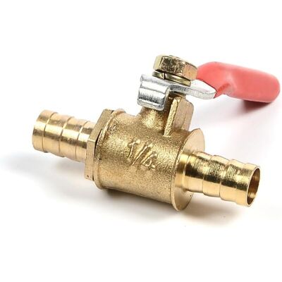 KEEMOTE Valvola A Sfera In Ottone, Raccordo Per Tubo Flessibile A Barbella Da 8 Mm, Adattatore Per Rubinetto Per Acqua, Gas, Olio KEEMOTE Valvola A Sfera In Ottone, Raccordo Per Tubo Flessibile A Barbella Da 8 Mm, Adattatore Per Rubinetto Per Acqua, Gas, Olio