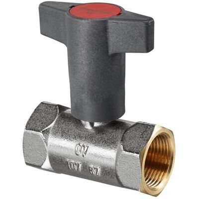 OVENTROP Valvola A Sfera Per Alta Temperatura Optibal Ht Con Filettatura Interna Pn 16 Con Maniglia A Galletto Allungata, Dn 20, Rp 3/4, Ottone, Nichelata, 1078706 OVENTROP Valvola A Sfera Per Alta Temperatura Optibal Ht Con Filettatura Interna Pn 16 Con Maniglia A Galletto Allungata, Dn 20, Rp 3/4, Ottone, Nichelata, 1078706