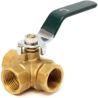 IKVZVKI Valvola A Sfera Fissa A 3 Vie In Ottone Con Raccordo Filettato A L Completo Da 1/2" Dn15 IKVZVKI Valvola A Sfera Fissa A 3 Vie In Ottone Con Raccordo Filettato A L Completo Da 1/2" Dn15