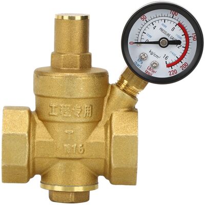 OEM Regolatore/riduttore Di Pressione Dell'acqua Regolabile Dn25, Valvola Di Riduzione Della Pressione Dell'acqua In Ottone + Manometro Della Pressione Dell'acqua OEM Regolatore/riduttore Di Pressione Dell'acqua Regolabile Dn25, Valvola Di Riduzione Della Pressione Dell'acqua In Ottone + Manometro Della Pressione Dell'acqua