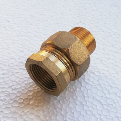 IBP Bocchettone Conico Mf In Ottone Per Gas A Tenuta Meccanica, Diametro 3/4 IBP Bocchettone Conico Mf In Ottone Per Gas A Tenuta Meccanica, Diametro 3/4