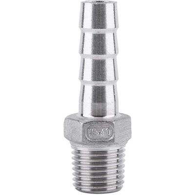 YOTOWN Connettore Bsp, Acciaio Inox Ss304 – Filettatura Maschio Da 1/8" A 3/4" + Raccordo A Barb Per Tubo Flessibile – Per Applicazioni Chimiche, Di Riscaldamento E Meccaniche – 1/4" X 10 Mm YOTOWN Connettore Bsp, Acciaio Inox Ss304 – Filettatura Maschio Da 1/8" A 3/4" + Raccordo A Barb Per Tubo Flessibile – Per Applicazioni Chimiche, Di Riscaldamento E Meccaniche – 1/4" X 10 Mm