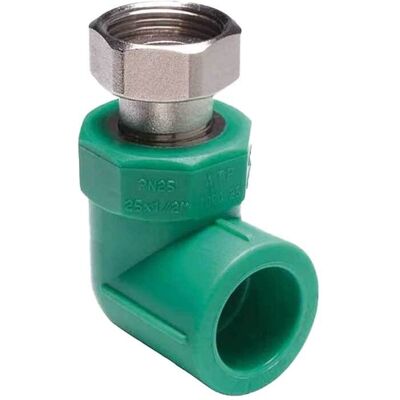 ATP "gomito Filettato Femmina Con Codolo E Dado In Ppr Verde Pn 25 Ø25 X 3/4""""f G" ATP "gomito Filettato Femmina Con Codolo E Dado In Ppr Verde Pn 25 Ø25 X 3/4""""f G"
