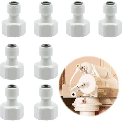 XISRENS Adattatore Per Filtro Dell'acqua Da 8 Pezzi, Connettore Per Purificatore - Collegamento Del Tubo Flessibile, Raccordo Filettato Da 1/2" Convertibile In Attacco Rapido Da 1/4" Per Il Collegamento Dei R XISRENS Adattatore Per Filtro Dell'acqua Da 8 Pezzi, Connettore Per Purificatore - Collegamento Del Tubo Flessibile, Raccordo Filettato Da 1/2" Convertibile In Attacco Rapido Da 1/4" Per Il Collegamento Dei R