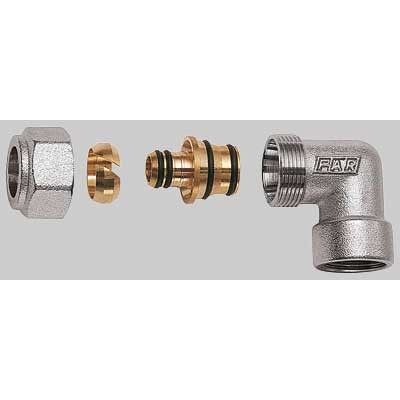 FAR Gomito Femmina Cromato Completo - 3/4 X 32 X 3 FAR Gomito Femmina Cromato Completo - 3/4 X 32 X 3