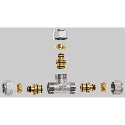 FAR "raccordo A Tee Con 3 Attacchi Cromato Completo - 1"" X 32 X 3" FAR "raccordo A Tee Con 3 Attacchi Cromato Completo - 1"" X 32 X 3"