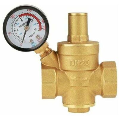 SIOKS Riduttore Di Pressione Dell'acqua In Ottone, Regolatore Di Pressione Dell'acqua Regolabile In Ottone Dn20 Con Manometro SIOKS Riduttore Di Pressione Dell'acqua In Ottone, Regolatore Di Pressione Dell'acqua Regolabile In Ottone Dn20 Con Manometro