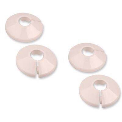 2 Pezzi di Rivestimento in PVC Bianco per Tubo di Radiatore - 28mm 2 Pezzi di Rivestimento in PVC Bianco per Tubo di Radiatore - 28mm