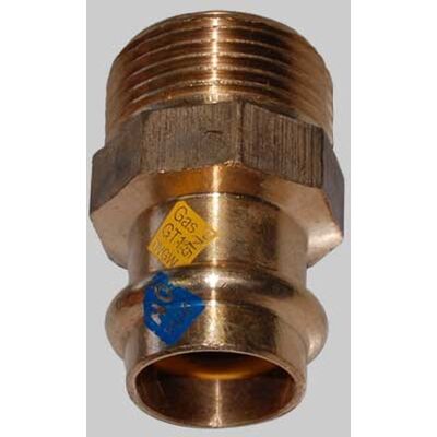Made in Italy Manicotto Femmina A Pressare Filettato Maschio In Bronzo Ø22 Made in Italy Manicotto Femmina A Pressare Filettato Maschio In Bronzo Ø22