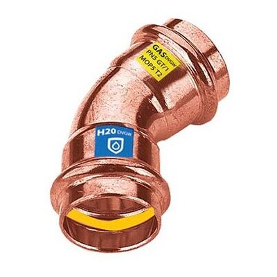 FRABO Raccordo Curva 45° Rame 15 Mm A Pressare F/f FRABO Raccordo Curva 45° Rame 15 Mm A Pressare F/f