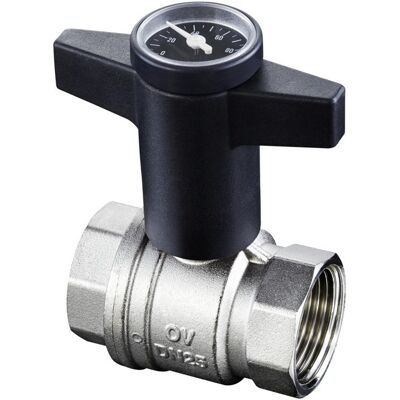 OVENTROP Rubinetto Optibal Ff Dn32 Con Termometro OVENTROP Rubinetto Optibal Ff Dn32 Con Termometro