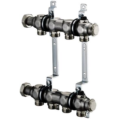 OVENTROP Distributore In Acciaio Inox Multidis Sh Per Collegamento Radiatore, G 3 / 4z Ag 6 Cerchi OVENTROP Distributore In Acciaio Inox Multidis Sh Per Collegamento Radiatore, G 3 / 4z Ag 6 Cerchi