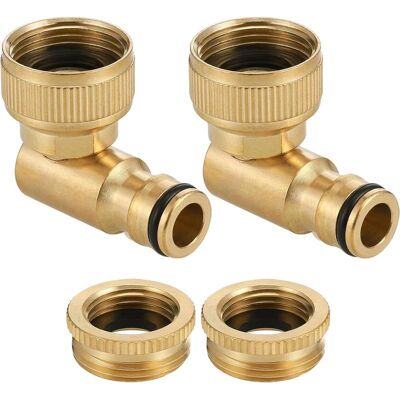 KEEMOTE Set Di 2 Raccordi A Gomito In Ottone Da 3/4", Filettatura Femmina A 90°, Connettore Per Tubo Flessibile Girevole A 360°, Adattatore Per Rubinetto Da Giardino Esterno. KEEMOTE Set Di 2 Raccordi A Gomito In Ottone Da 3/4", Filettatura Femmina A 90°, Connettore Per Tubo Flessibile Girevole A 360°, Adattatore Per Rubinetto Da Giardino Esterno.