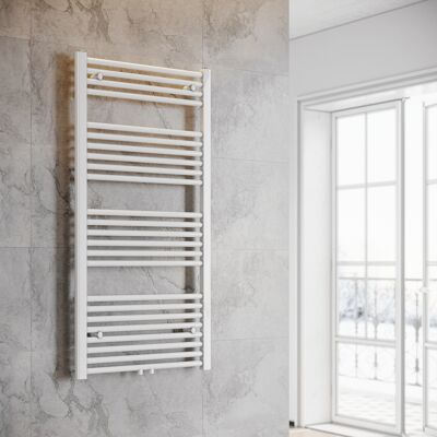 SONNI Termoarredo Scaldasalviette Radiatore Ad Acqua Calda Bagno Collegamento Intermedio 1200x600mm Bianco - SONNI Termoarredo Scaldasalviette Radiatore Ad Acqua Calda Bagno Collegamento Intermedio 1200x600mm Bianco -