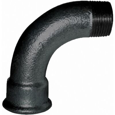 CODITAL - Gomito Malleabile 90°, 66x76, Maschio Femmina Nero Grande Raggio CODITAL - Gomito Malleabile 90°, 66x76, Maschio Femmina Nero Grande Raggio