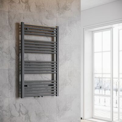 SONNI Termoarredo Scaldasalviette Radiatore Ad Acqua Calda Bagno Collegamento Intermedio 1000x600mm Grigio Antracite - SONNI Termoarredo Scaldasalviette Radiatore Ad Acqua Calda Bagno Collegamento Intermedio 1000x600mm Grigio Antracite -