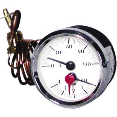 DIFF Termomanometro 0°-120°c - 0-6 Bar Ø 58mm DIFF Termomanometro 0°-120°c - 0-6 Bar Ø 58mm