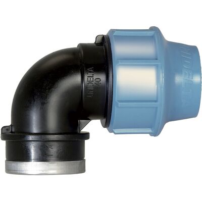UNIDELTA Gomito A 90° Con Derivazione Femmina Ø 50 X 11/2 UNIDELTA Gomito A 90° Con Derivazione Femmina Ø 50 X 11/2