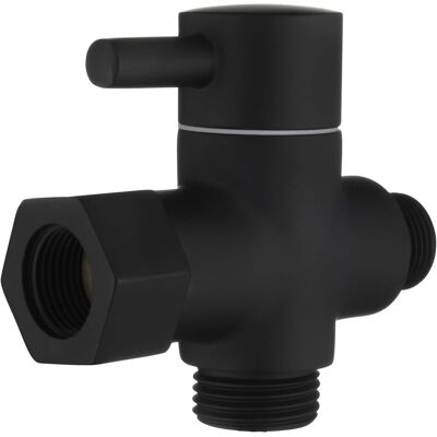 LABLANC Valvola Deviatrice A Tre Vie In Ottone, Adattatore G1/4, Compatibile Con Tubi Wc, Nera. LABLANC Valvola Deviatrice A Tre Vie In Ottone, Adattatore G1/4, Compatibile Con Tubi Wc, Nera.
