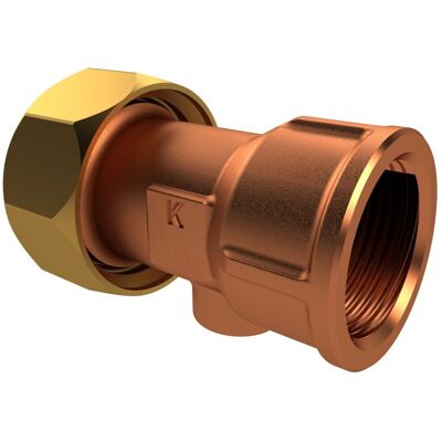 KEMPER Bocchettone Con Filettatura Femmina In Bronzo, Figura 476 06, Dn 20, 4760602000 KEMPER Bocchettone Con Filettatura Femmina In Bronzo, Figura 476 06, Dn 20, 4760602000