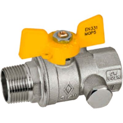 Bugatti Valvola A Sfera Per Gas Mf Con Presa Di Pressione 3/4" Dn 20 Bugatti Valvola A Sfera Per Gas Mf Con Presa Di Pressione 3/4" Dn 20
