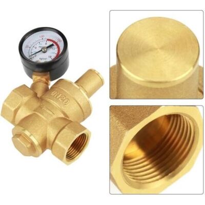 OEM Regolatore Di Pressione, Regolatore Di Pressione In Ottone, Riduttore Di Pressione Dell'acqua Regolabile In Ottone Dn20 Con Manometro OEM Regolatore Di Pressione, Regolatore Di Pressione In Ottone, Riduttore Di Pressione Dell'acqua Regolabile In Ottone Dn20 Con Manometro