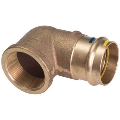 VDS "gomito Femmina A Pressare Filettato Femmina In Bronzo Ø18 X 1/2""""f" VDS "gomito Femmina A Pressare Filettato Femmina In Bronzo Ø18 X 1/2""""f"