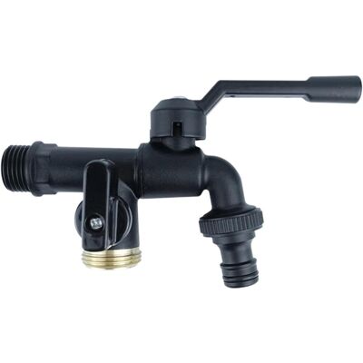 TREETALK Connettore Per Rubinetto Esterno In Rame Rubinetti A Doppia Uscita Da 1/2" Per Giardino E Uso Esterno - Divisore Per Tubo Flessibile Resistente, Ugello Doppio A 4 Punte TREETALK Connettore Per Rubinetto Esterno In Rame Rubinetti A Doppia Uscita Da 1/2" Per Giardino E Uso Esterno - Divisore Per Tubo Flessibile Resistente, Ugello Doppio A 4 Punte