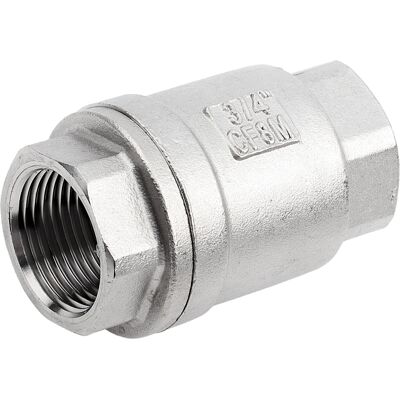 YOTOWN Valvola Di Ritegno Femmina A Molla Da 3/4" – Acciaio Inox – Verticale – Wog 1000 – Linea YOTOWN Valvola Di Ritegno Femmina A Molla Da 3/4" – Acciaio Inox – Verticale – Wog 1000 – Linea
