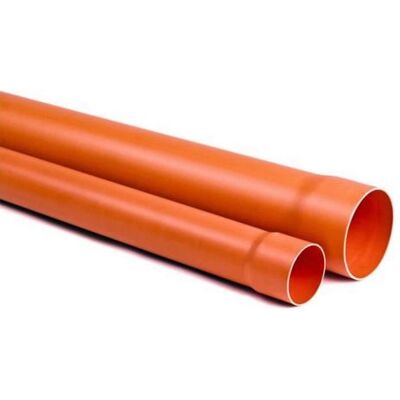 DIANFLEX Tubo Pvc Plastica Rossa Arancio 2 Metri Acqua Fogna 160 Mm DIANFLEX Tubo Pvc Plastica Rossa Arancio 2 Metri Acqua Fogna 160 Mm