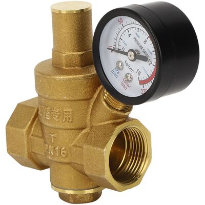 OEM Valvola Di Riduzione Della Pressione Dell'acqua Regolabile In Ottone Dn20 Con Manometro, Riduttore Di Pressione Dell'acqua Regolabile In Ottone (dn20), A OEM Valvola Di Riduzione Della Pressione Dell'acqua Regolabile In Ottone Dn20 Con Manometro, Riduttore Di Pressione Dell'acqua Regolabile In Ottone (dn20), A