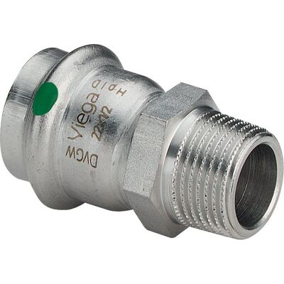Viega Sanpress Inox 15 mm x 1/2" Raccordo - Acciaio inox Viega Sanpress Inox 15 mm x 1/2" Raccordo - Acciaio inox