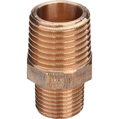VIEGA Vite Doppia Ridotta Ø1.1/4"mx3/4"m Bronzo, Filettatura R 320119 VIEGA Vite Doppia Ridotta Ø1.1/4"mx3/4"m Bronzo, Filettatura R 320119