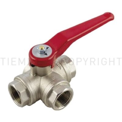 TIEMME Valvola A Sfera Tre Vie Idraulica Ottone 1 2 Uni Iso 228 2950025 TIEMME Valvola A Sfera Tre Vie Idraulica Ottone 1 2 Uni Iso 228 2950025