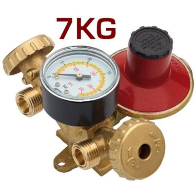 Universale - Mini 2 vie 7kg - Manometro - Regulatore gas Universale - Mini 2 vie 7kg - Manometro - Regulatore gas