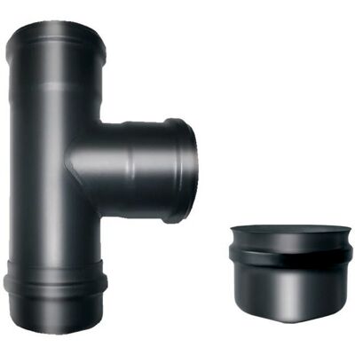 Acer Raccordo A 't' 90° Mfm - Acciaio 1.2 Con Tappo Cieco - L 220 Mm Racc.tee 90° C/tappo Cieco Dn100 'nero' Att.mfm Pellet 1.2 Acer Raccordo A 't' 90° Mfm - Acciaio 1.2 Con Tappo Cieco - L 220 Mm Racc.tee 90° C/tappo Cieco Dn100 'nero' Att.mfm Pellet 1.2