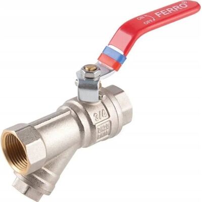 FERRO Valvola A Sfera Kfpzf2 Con Leva Filtro Integrato FERRO Valvola A Sfera Kfpzf2 Con Leva Filtro Integrato