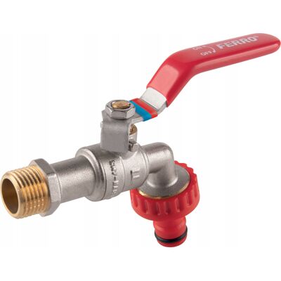 FERRO Valvola A Sfera Kcpn1 Plastica Connettore Rapido 10 Bar 100°c FERRO Valvola A Sfera Kcpn1 Plastica Connettore Rapido 10 Bar 100°c