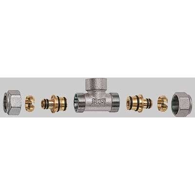 FAR "raccordo A Tee Femmina Con 2 Attacchi Completo - 1"" X 26 X 3" FAR "raccordo A Tee Femmina Con 2 Attacchi Completo - 1"" X 26 X 3"